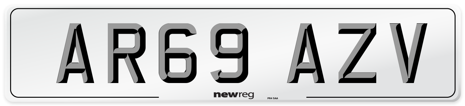 AR69 AZV Number Plate from New Reg